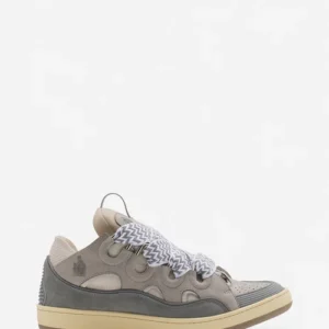 Lanvin Leather Curb Sneakers – Brown