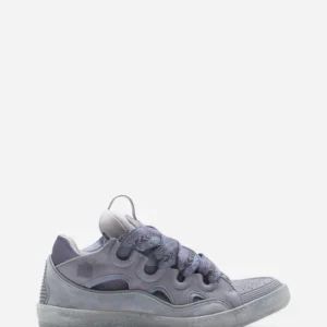 Lanvin Leather Curb Sneaker – Blue