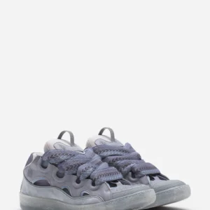 Lanvin Leather Curb Sneaker – Blue