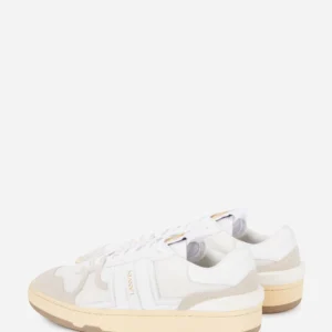 Lanvin Leather Clay Low Top Sneakers – White