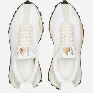 Lanvin Nylon Bumper Sneakers – White