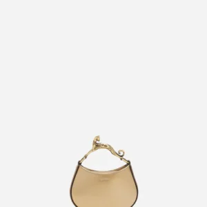 Lanvin Metallic Leather Nano Hobo Cat Bag