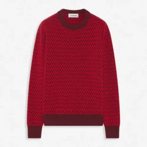 Curb Lanvin Herringbone Sweater in Merino Wool