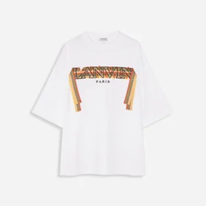 Lanvin Oversized Embroidered Curb Lace T-Shirt